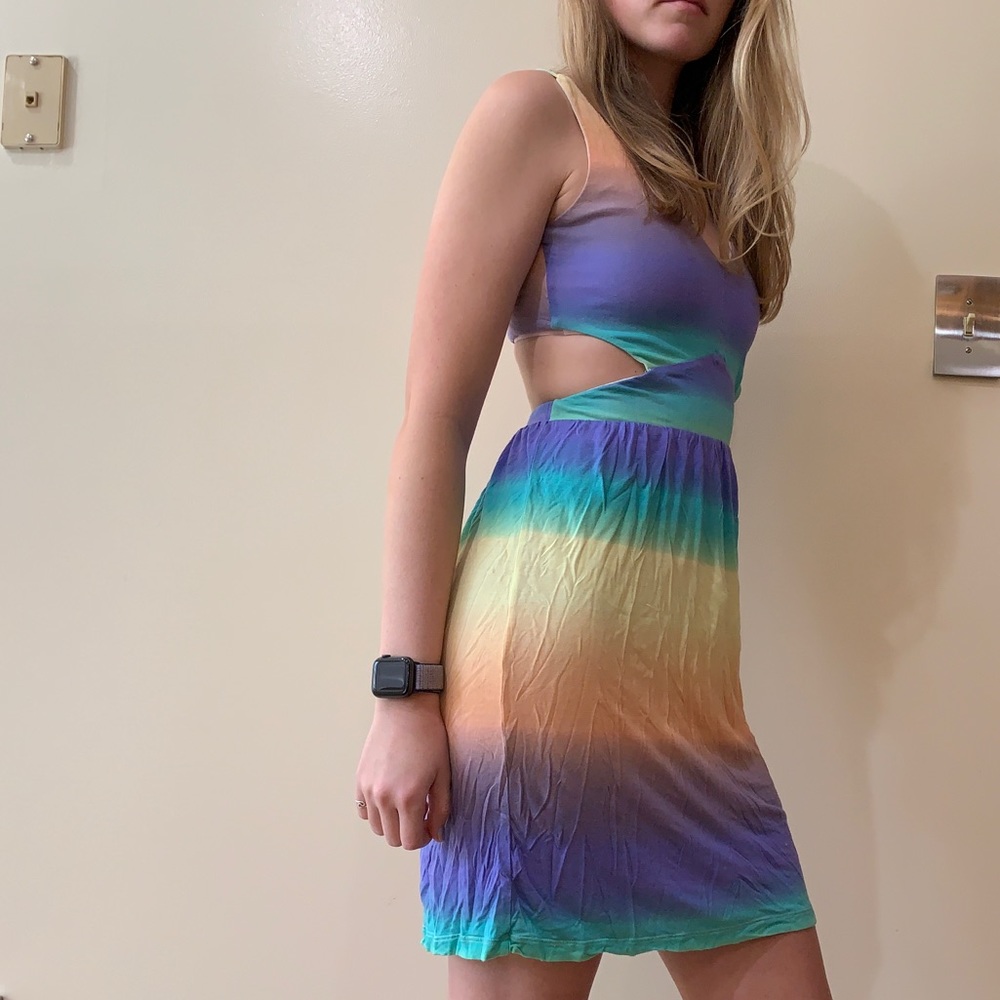 Ocean Drive backless dress rainbow